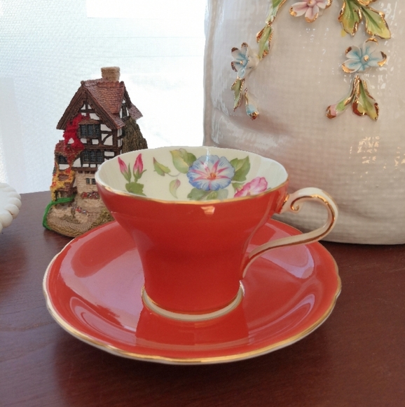 Vintage Aynsley Morning Glory Croset Teacup and Saucer - Picture 1 of 5